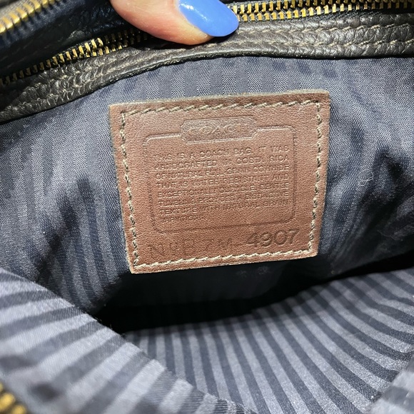 Genuine vintage COACH 4907 brown pebble bucket leather shoulder bag purse - Picture 5 of 7